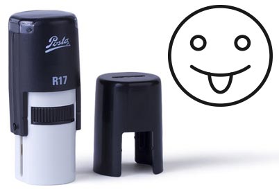 Whatsapp smileystempel 025<br>Speels gezicht