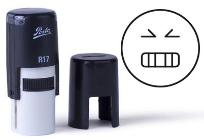 Whatsapp smileystempel 036<br>Pijnlijk gezicht