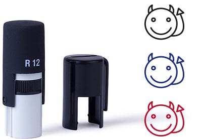 Vind-ik-leuk-stempel Duiveltje Ø10 mm