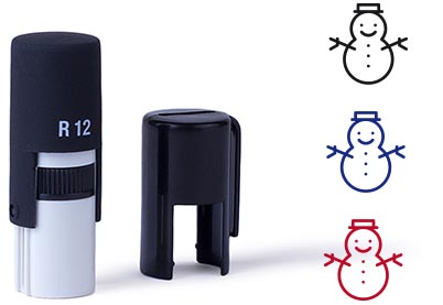 Vind-ik-leuk-stempel Sneeuwpop Ø10 mm