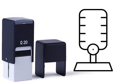 Discotheekstempel Q20, 19x19mm 40