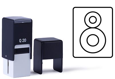 Discotheekstempel Q20, 19x19mm 46