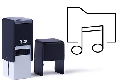 Discotheekstempel Q20, 19x19mm 61