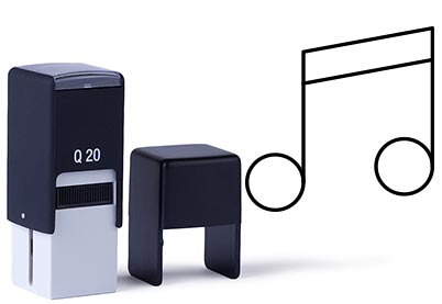 Discotheekstempel Q20, 19x19mm 75