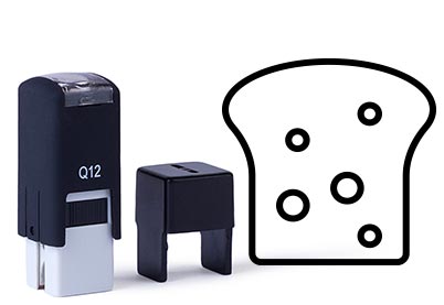 Spaarkaartstempel Q12, 11x11mm 43