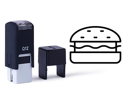 Spaarkaartstempel Q12, 11x11mm 74