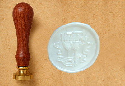 Lakstempel Ø25mm Wedding | donkerbruin handvat