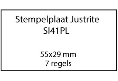 Stempelplaat Justrite SI41PL