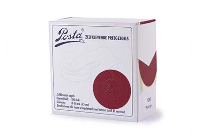 Preegzegels Bordeaux Rood 45 mm