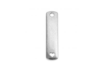 Rechthoek/Hart 38x9 mm Tin Hanger