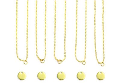 Hangerset kleine cirkel goudkleurig Ø10 mm