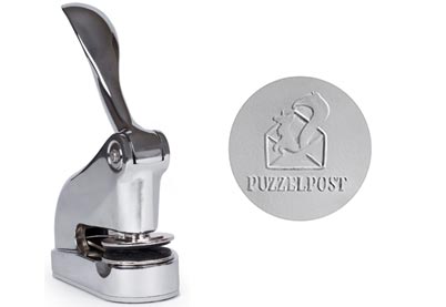 Preegstempel met logo Ø 40 mm Shiny EG-5 CHROOM