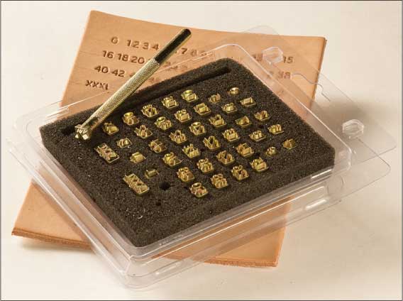 Leerstempels Kledingmaten Stempelset 4,8 mm, Tandy Leather