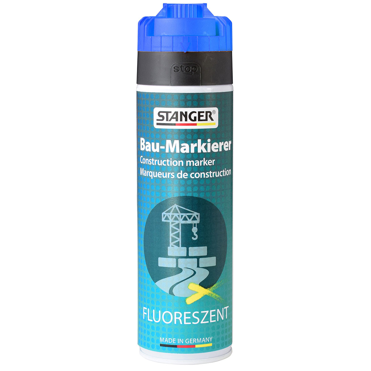 Spuitbus Verfspray Neon Blauw 500 ml | Stanger Best Mark