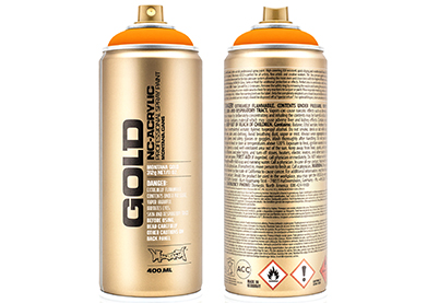 Spuitbus Verfspray Fluorescerend Oranje 400 ml, Montana Gold