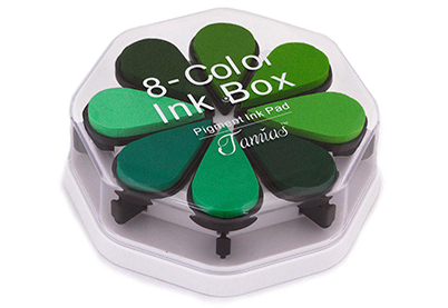 Stempelkussenset | 8 kleuren | Natuurlijke Groentinten