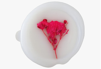 Zelfklevende Lakzegel Wit Papierbloem Rond Ø32-35mm