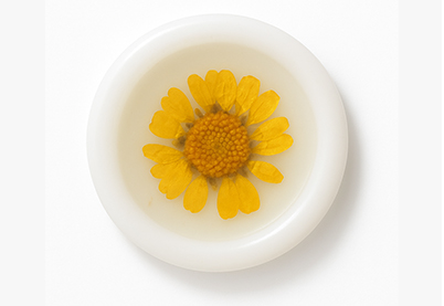 Zelfklevende Lakzegel Wit Madeliefje Rond Ø32-35mm