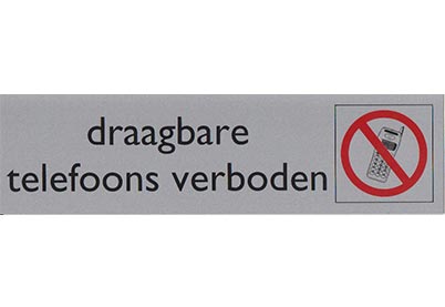 Draagbare Telefoons Verboden