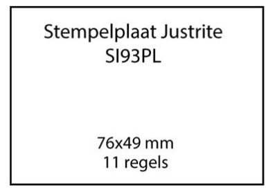 Stempelplaat Justrite SI93PL