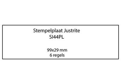 Stempelplaat Justrite SI44PL