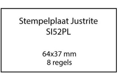 Stempelplaat Justrite SI52PL