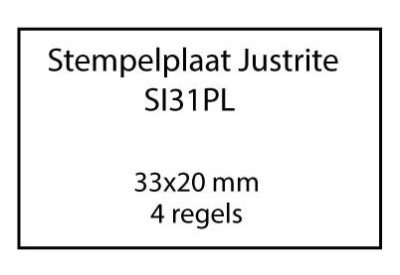 Stempelplaat Justrite SI31PL
