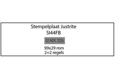 Stempelplaat Justrite SI44FB