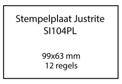 Stempelplaat Justrite SI104PL