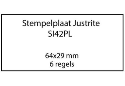 Stempelplaat Justrite SI42PL