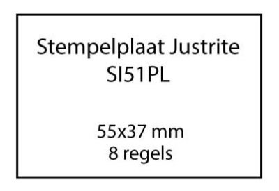 Stempelplaat Justrite SI51PL