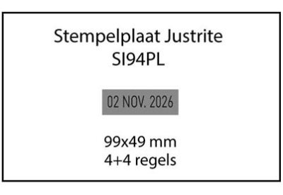 Stempelplaat Justrite SI94FB