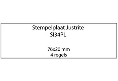 Stempelplaat Justrite SI34PL