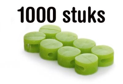 Kunststof loodjes groen Ø 9 mm | 1000 stuks