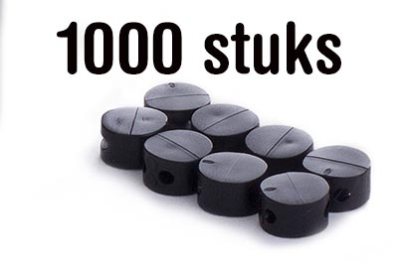 Kunststof loodjes zwart Ø 9 mm | 1000 stuks