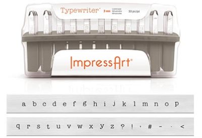 ImpressArt Slagletters Typewriter kleine letters 3 mm
