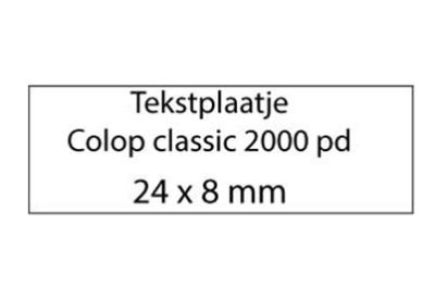 Stempelplaat Colop Classic 2000/P D met tekst of ontwerp