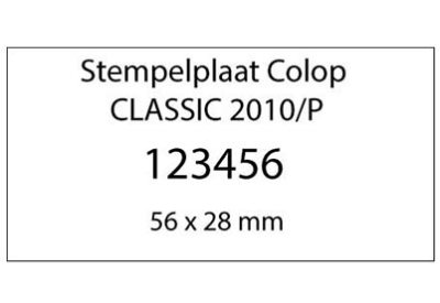 Stempelplaat Colop Classic 2010/P met tekst of ontwerp