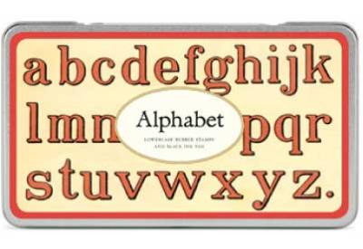 Alfabet kleine letter stempels afdruk 10 mm
