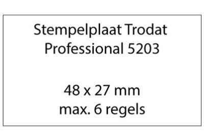 Stempelplaat Trodat Professional 5203 met tekst of ontwerp