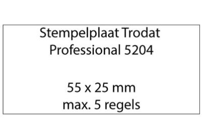 Stempelplaat Trodat Professional 5204 met tekst of ontwerp