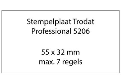 Stempelplaat Trodat Professional 5206 met tekst of ontwerp