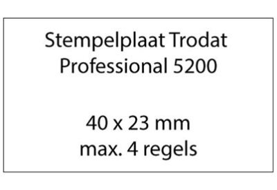 Stempelplaat Trodat Professional 5200 met tekst of ontwerp