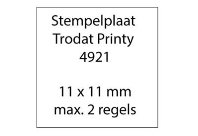 Stempelplaat Trodat Printy 4921 met tekst of ontwerp
