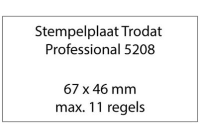Stempelplaat Trodat Professional 5208 met tekst of ontwerp