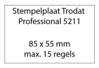 Stempelplaat Trodat Professional 5211 met tekst of ontwerp