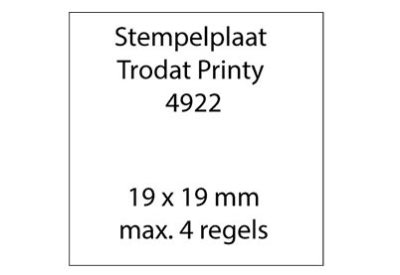 Stempelplaat Trodat Printy 4922 met tekst of ontwerp