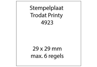 Stempelplaat Trodat Printy 4923 met tekst of ontwerp
