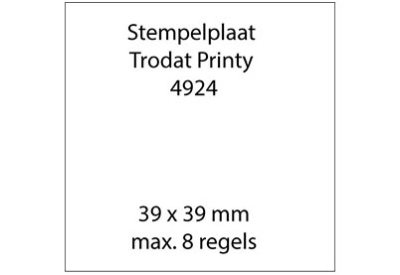 Stempelplaat Trodat Printy 4924 met tekst of ontwerp