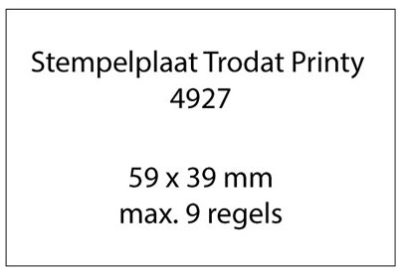 Stempelplaat Trodat Printy 4927 met tekst of ontwerp